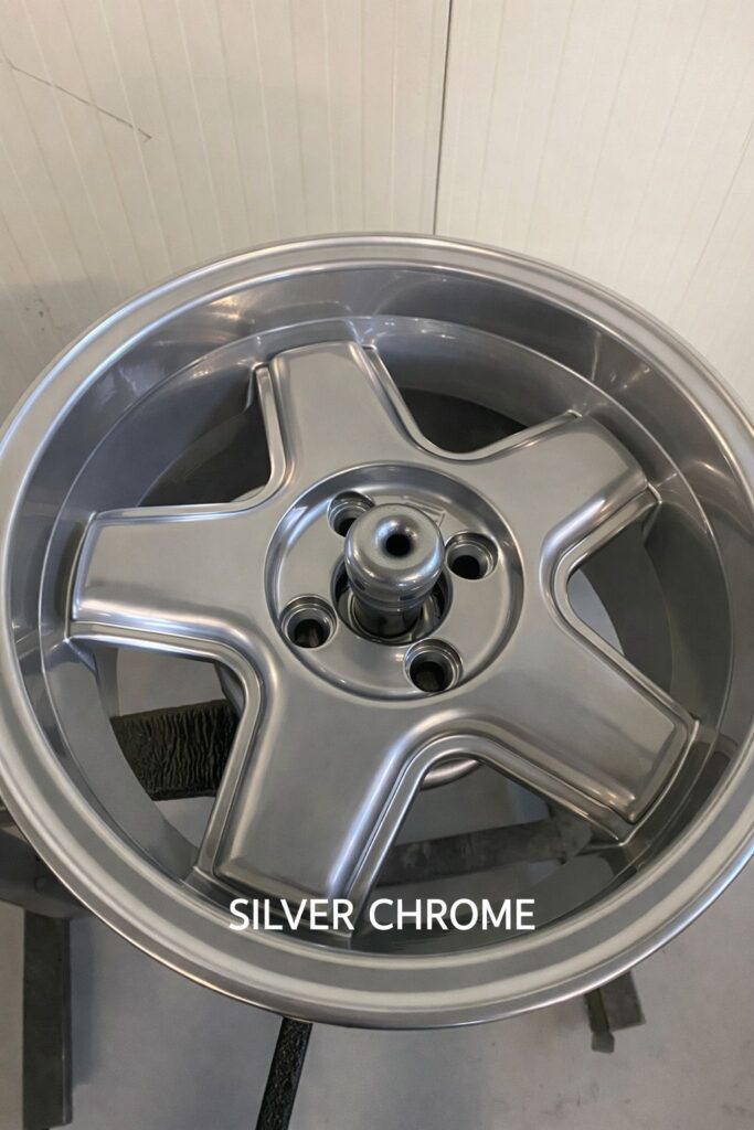 Vopsire jante electrostatic jante Opel in culoarea Silver Chrome -Reconditionare jante Bucuresti