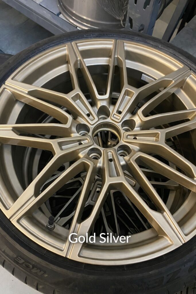 Reconditionte jante bmw in culoarea Gold Silver - Reconditionare jante Bucuresti