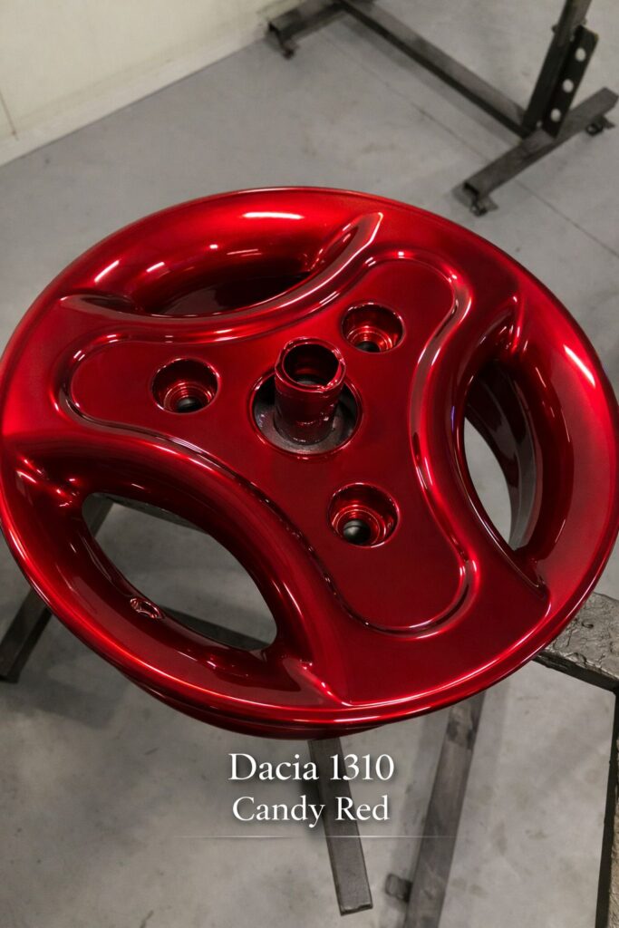 Reconditionare jante Dacia 1310 culoare Candy Red Bucuresti